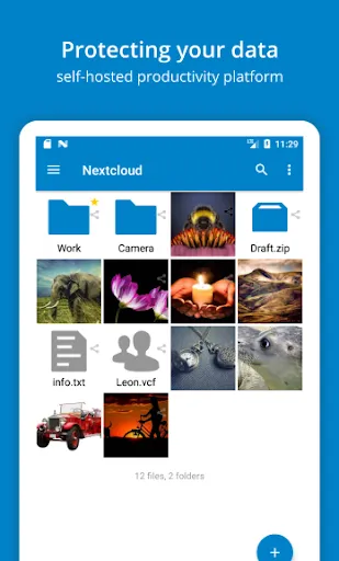 Capturas de pantalla de Nextcloud