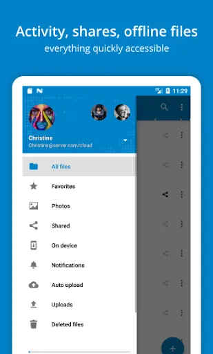 Capturas de pantalla de Nextcloud