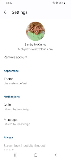 Nextcloud Talk स्क्रीनशॉट