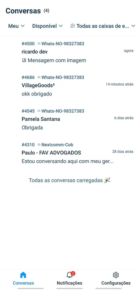 Capturas de pantalla de Atendimento Integrado