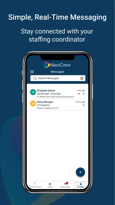 NextCrew Mobile Screenshots