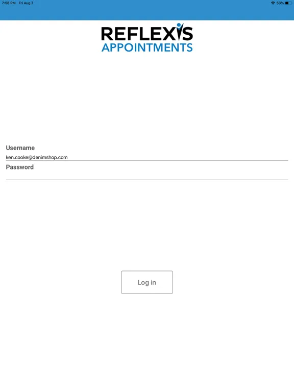 Reflexis Appointments iPad  Screenshots