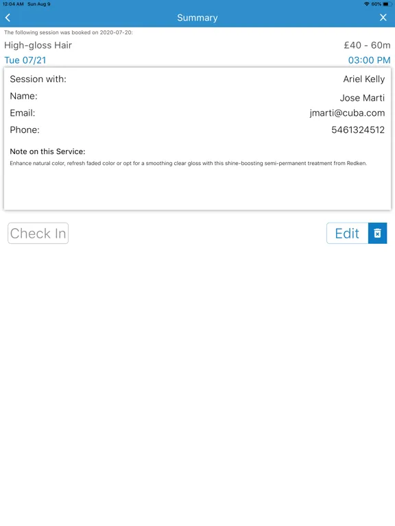Reflexis Appointments iPad  Screenshots