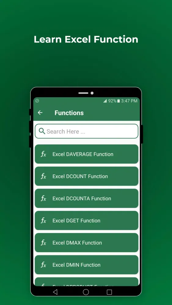 Learn Excel Formula Screenshots