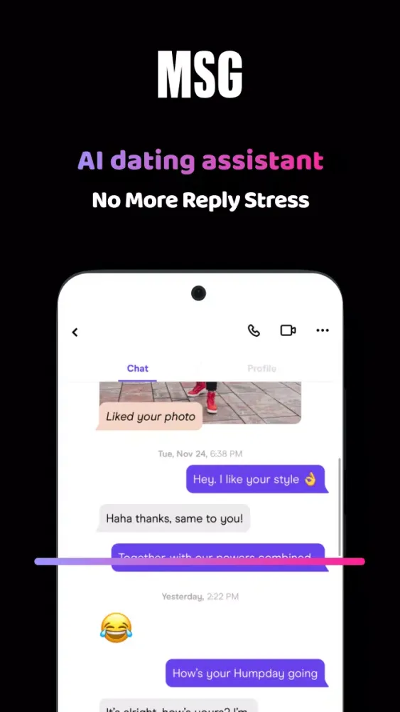 Tangkapan layar MSG: AI Texting Assistant
