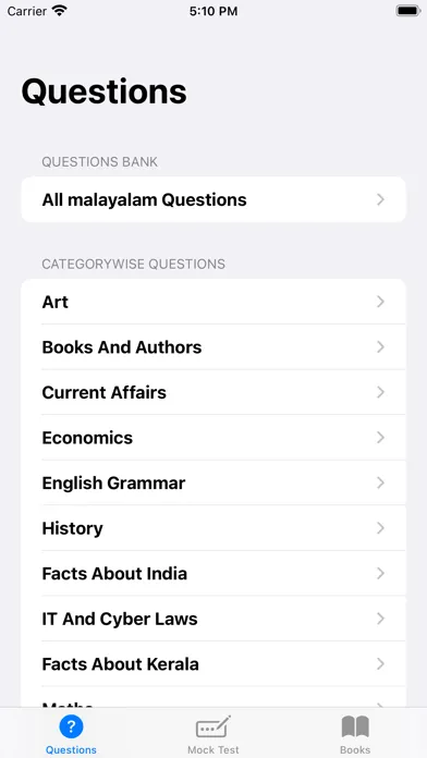 Tangkapan skrin Kerala PSC Exam Guide