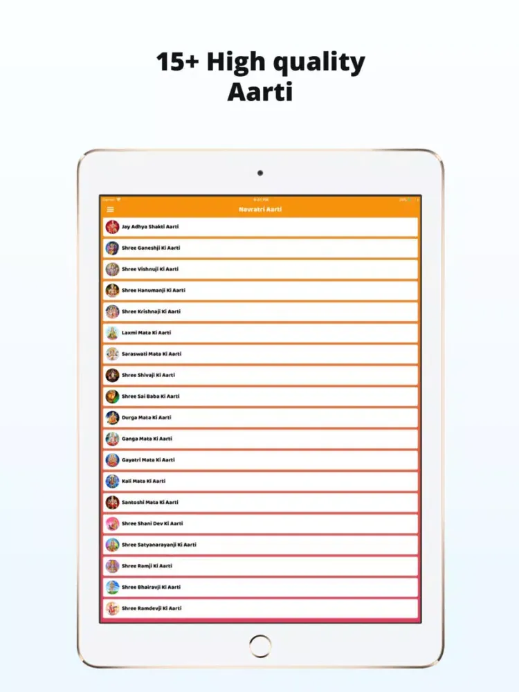 Navratri Aarti iPad 應用截圖