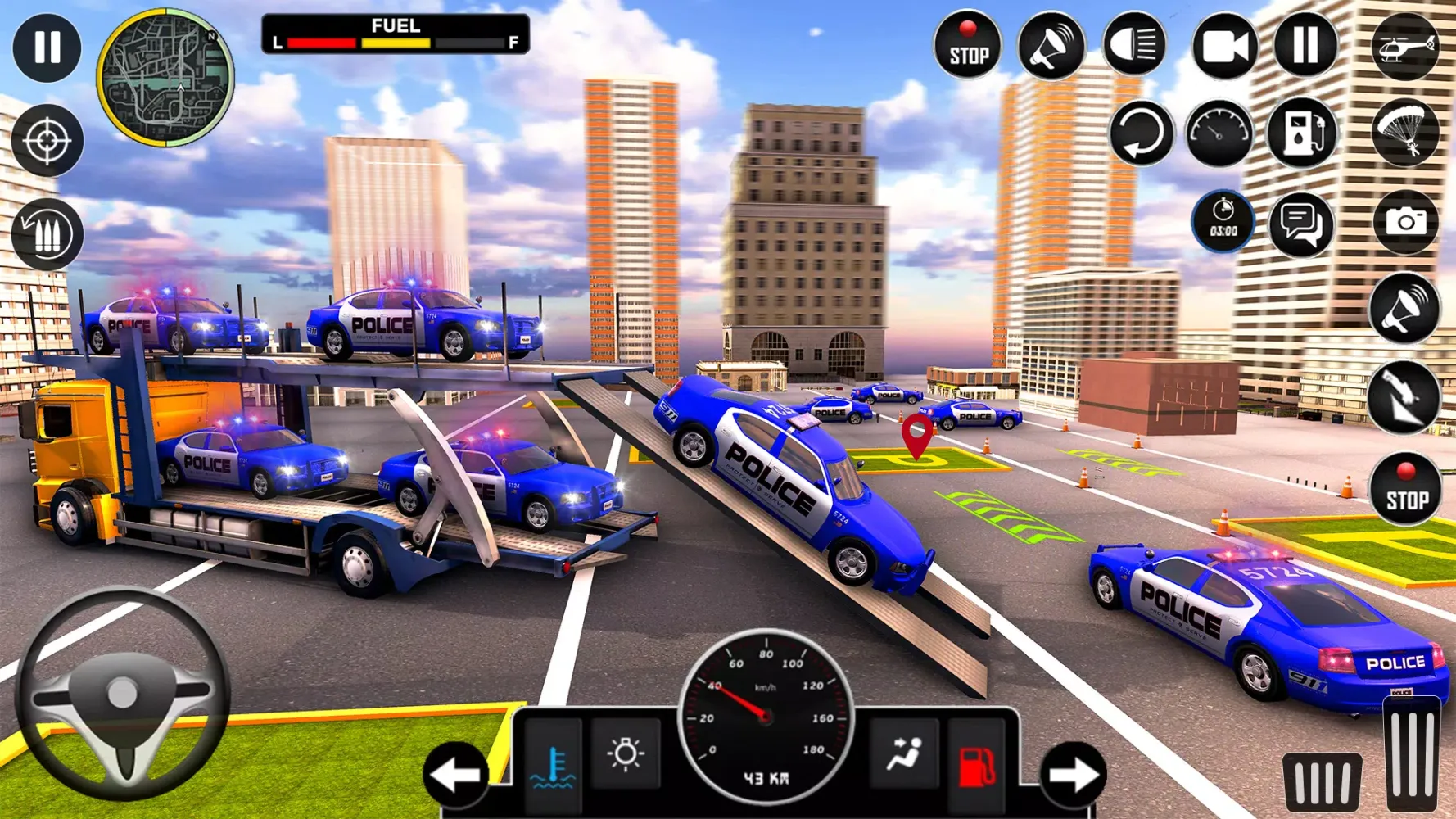 Police Car Transport Truck Screenshots