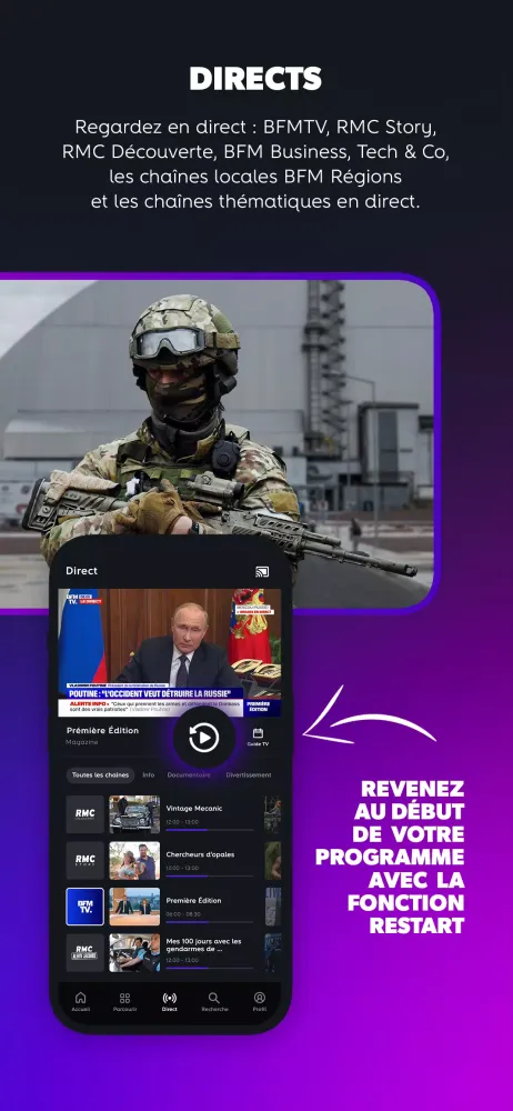 RMC BFM Play Ekran Görüntüleri