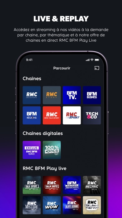 RMC BFM Play–Direct TV, Replay应用截图