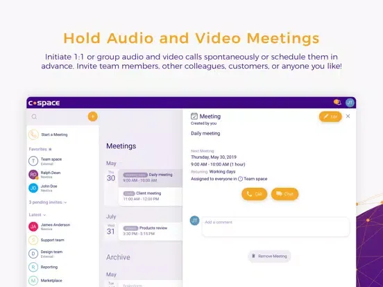 Cospace by Nextiva iPad  Screenshots