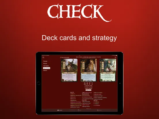 Tangkapan skrin Rings DeckbuildeR iPad 