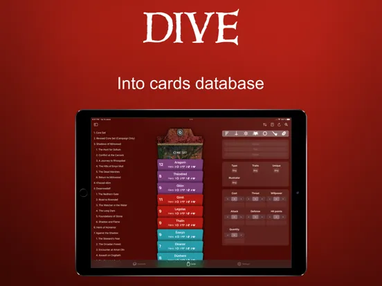 Tangkapan skrin Rings DeckbuildeR iPad 