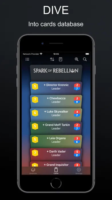 Tangkapan layar SWU DeckbuildeR