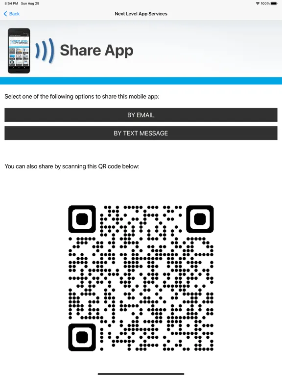 Next Level App Services iPad  سکرین شاٹس