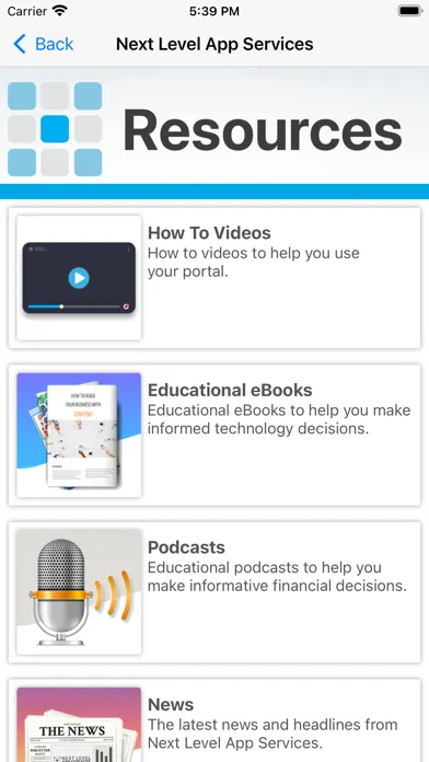 Next Level App Services سکرین شاٹس