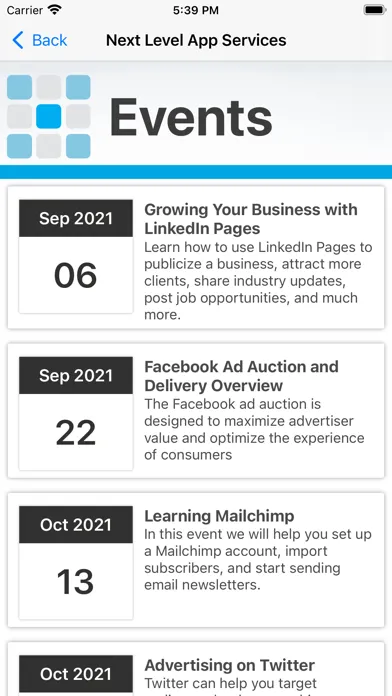 Next Level App Services سکرین شاٹس