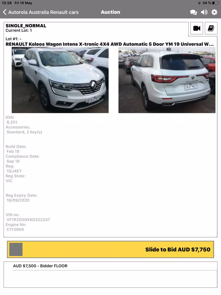Скриншоты Autorola AU Renault cars iPad 