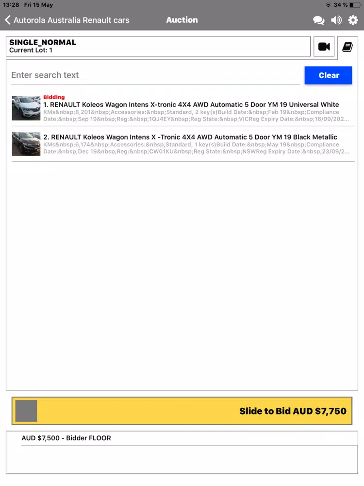 Скриншоты Autorola AU Renault cars iPad 