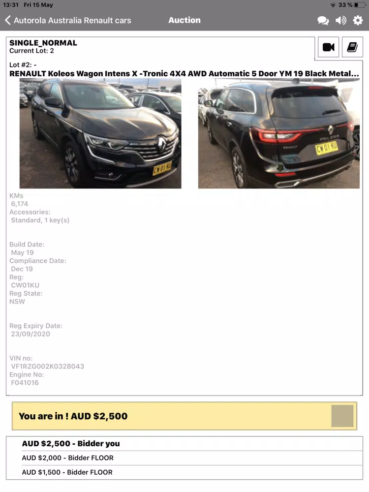Скриншоты Autorola AU Renault cars iPad 