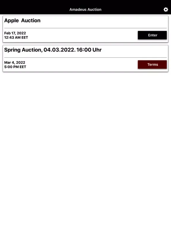 Captures d'écran de Amadeus Auction Live iPad 