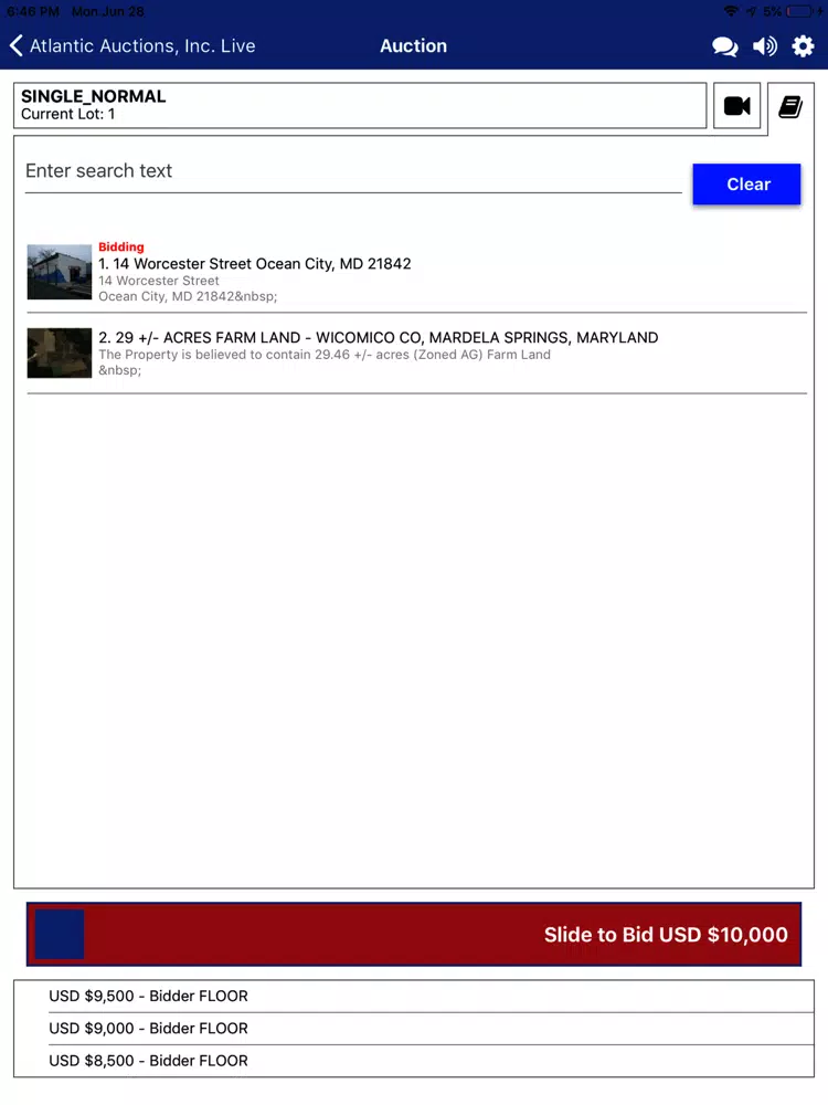Atlantic Auctions iPad 應用截圖