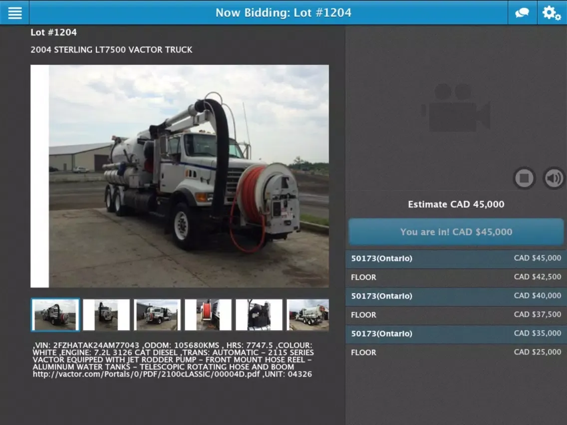 Capturas de pantalla de Bryan's Farm Bidding App iPad 