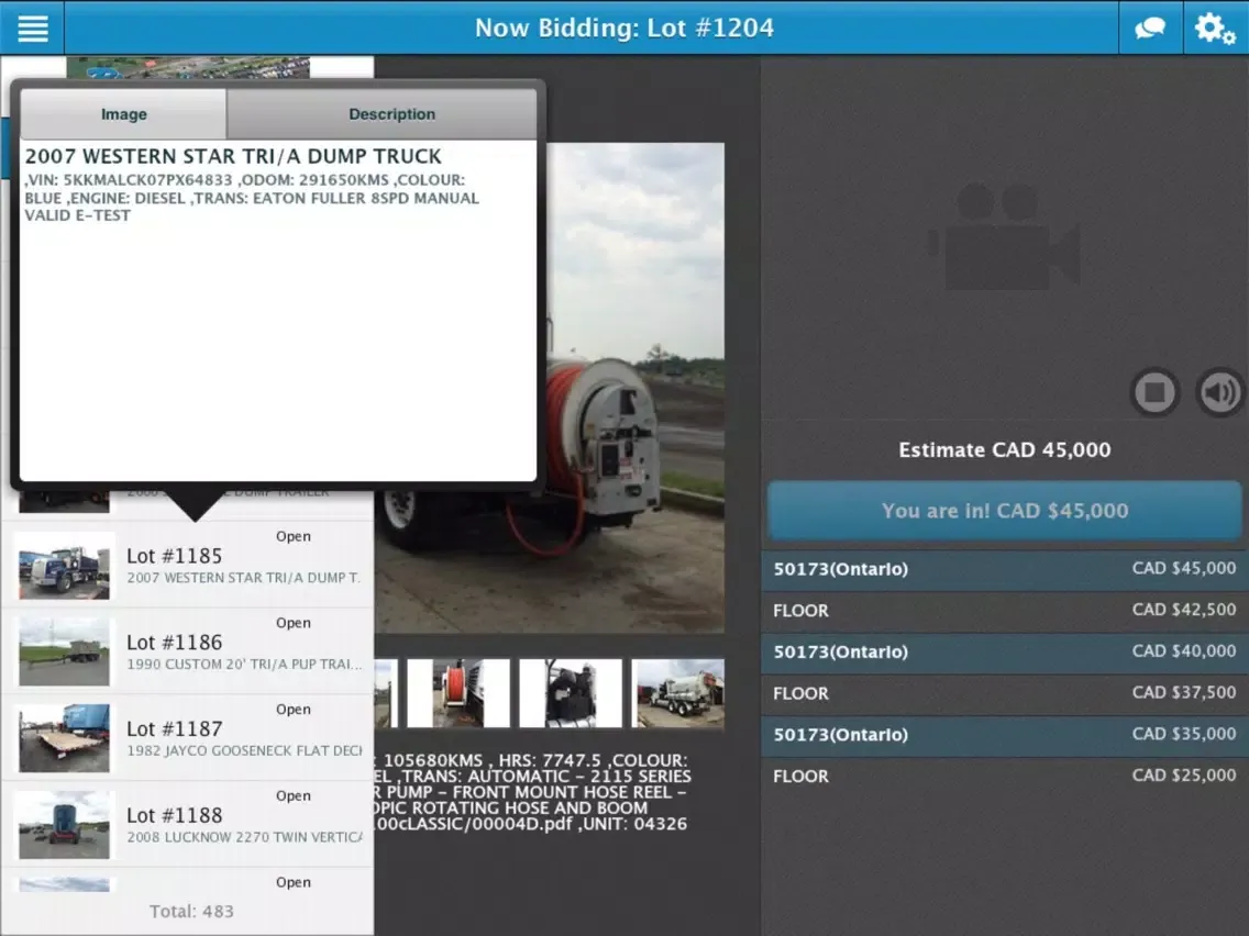 Capturas de pantalla de Bryan's Farm Bidding App iPad 
