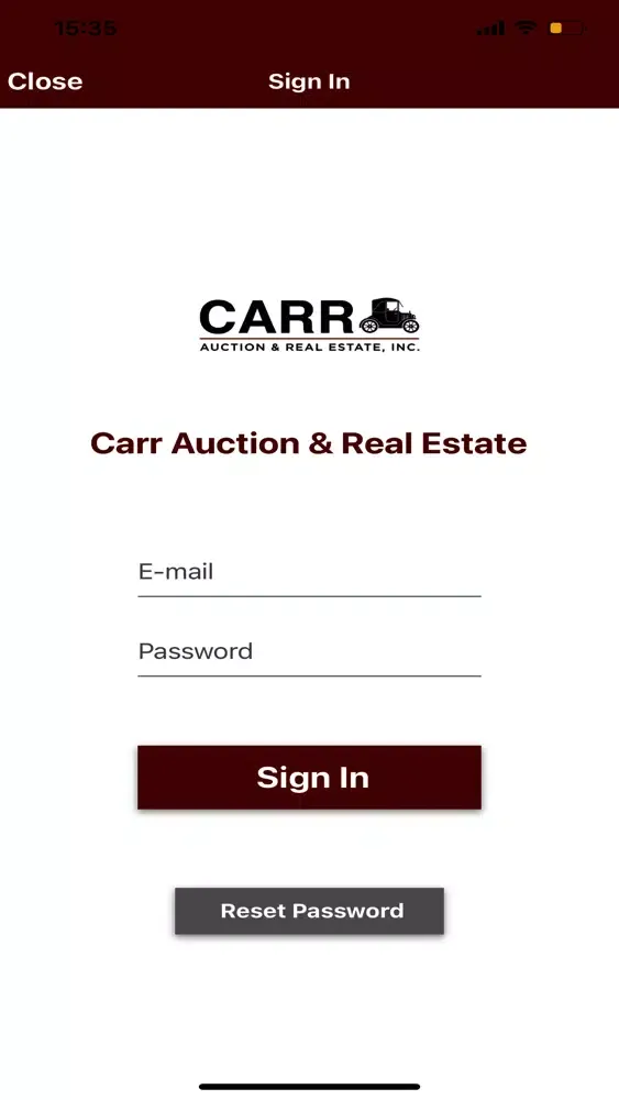 Capturas de tela do Carr Auction Live