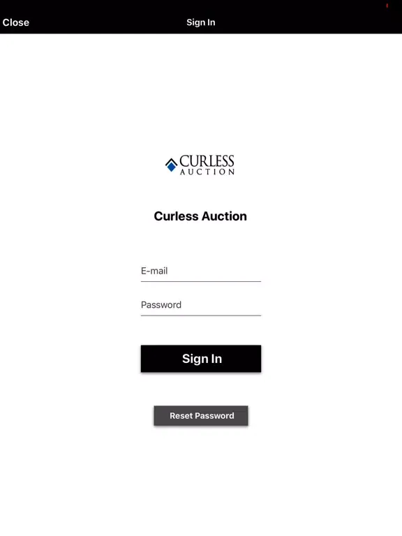 Tangkapan layar Curless Auction Live iPad 
