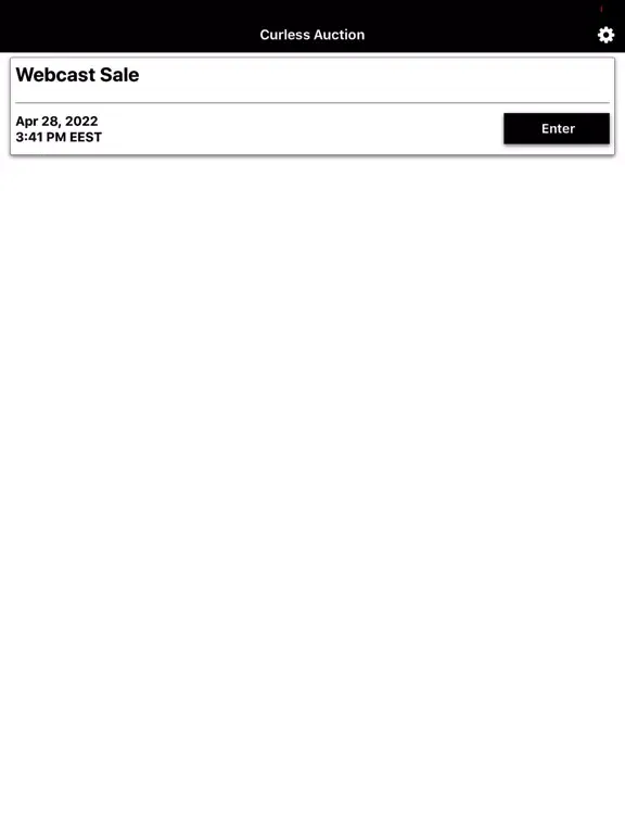 Tangkapan layar Curless Auction Live iPad 
