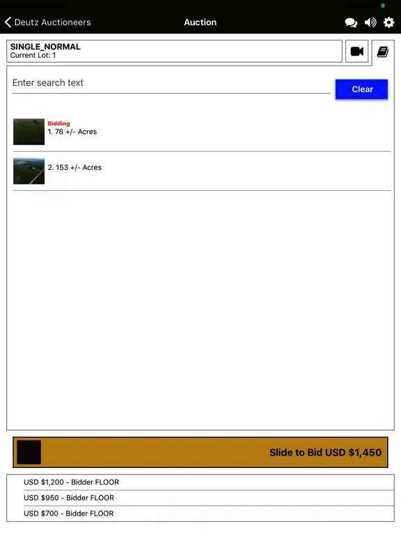 Deutz Auctions Live iPad  スクリーンショット