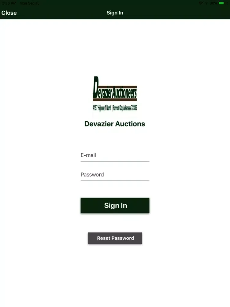 Capturas de tela do Devazier Auctions Live iPad 
