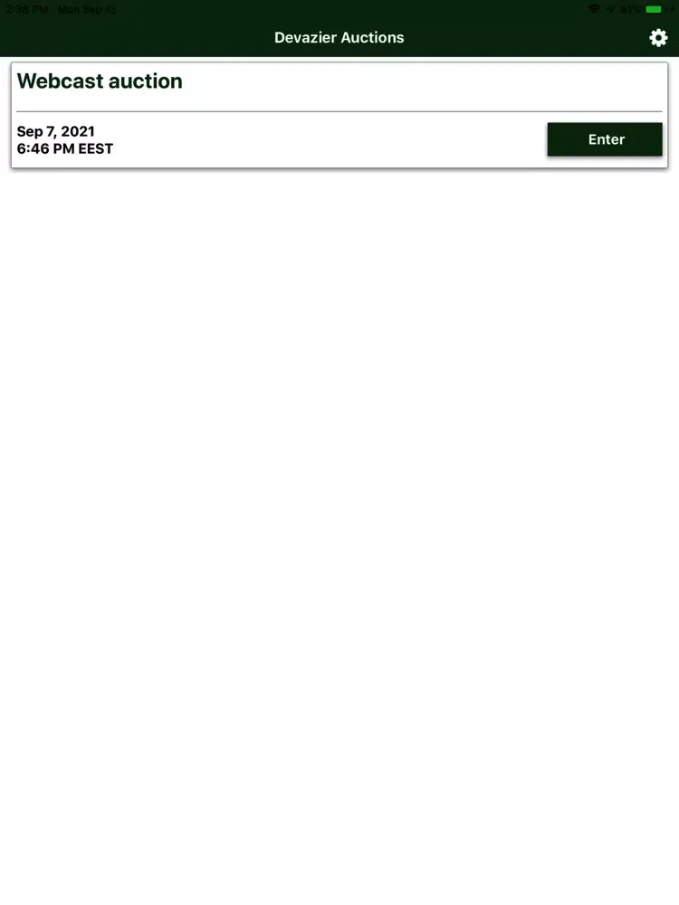 Capturas de tela do Devazier Auctions Live iPad 