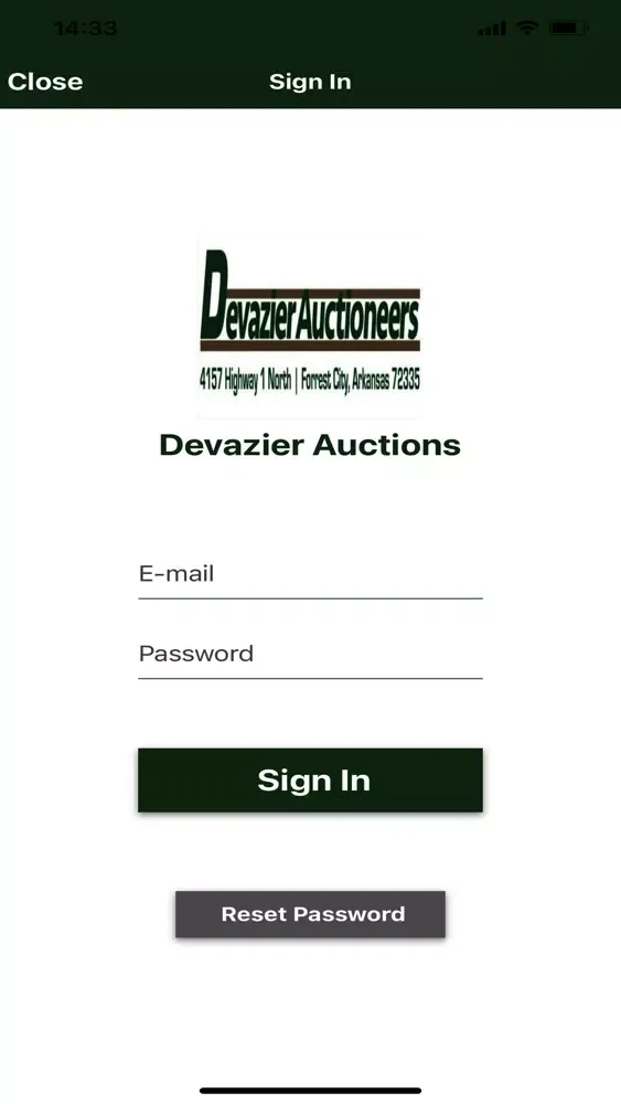 Capturas de tela do Devazier Auctions Live
