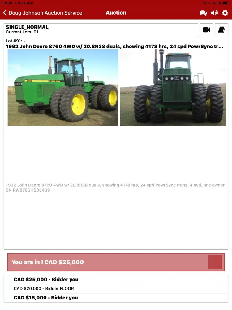Doug Johnson Auction Service iPad  Screenshots