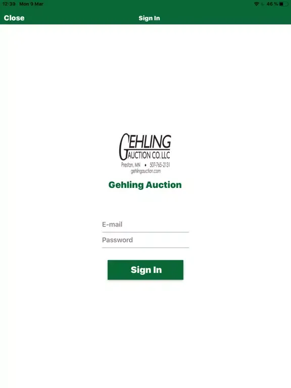 Gehling Auction Live iPad 应用截图