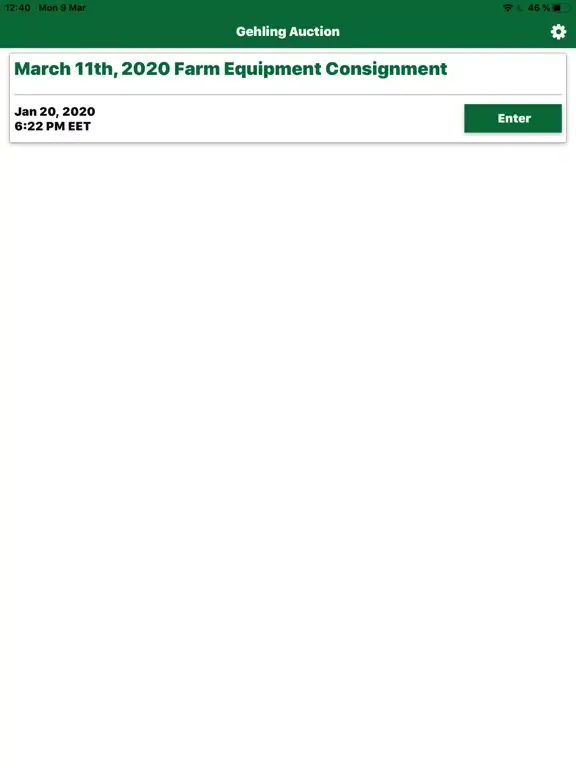 Gehling Auction Live iPad 应用截图