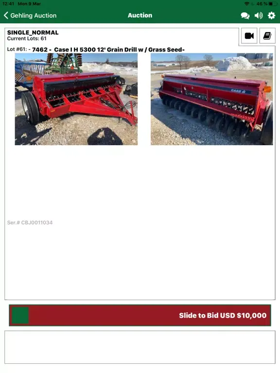 Gehling Auction Live iPad 应用截图