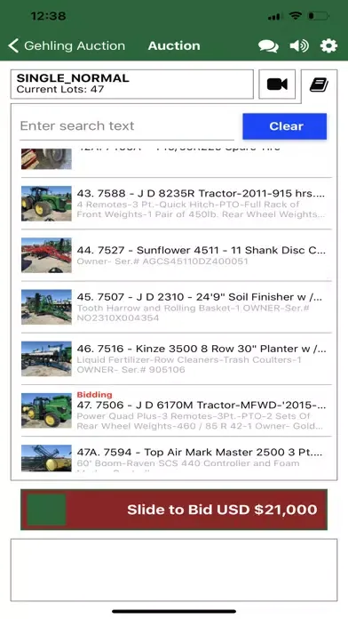 Gehling Auction Live应用截图