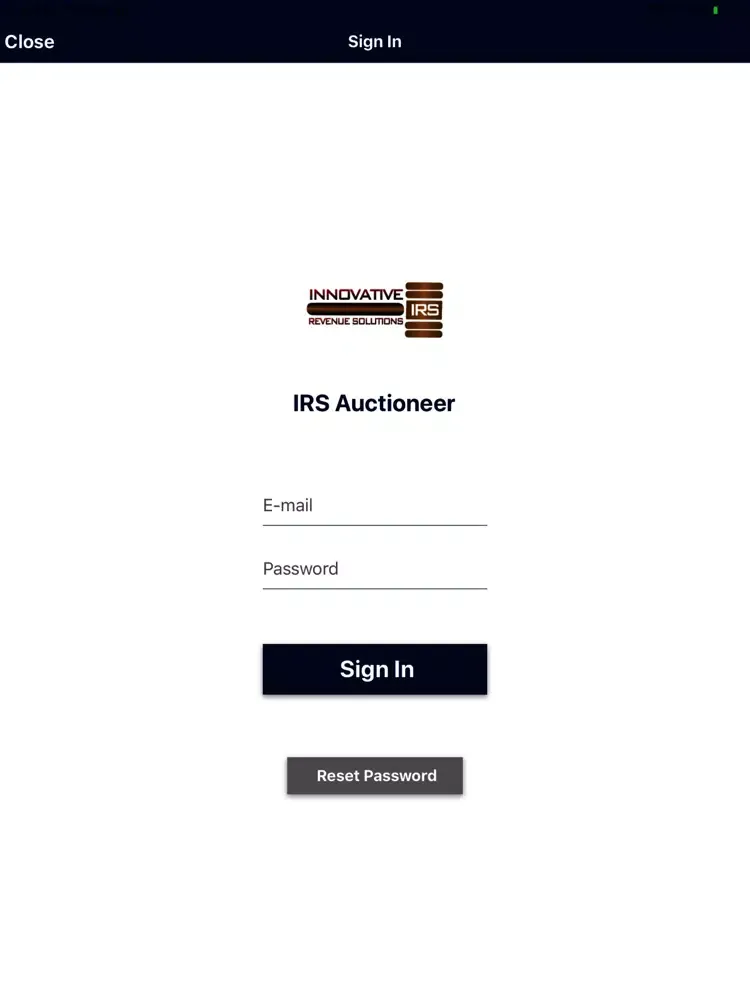 IRS Auctions Live iPad Screenshots
