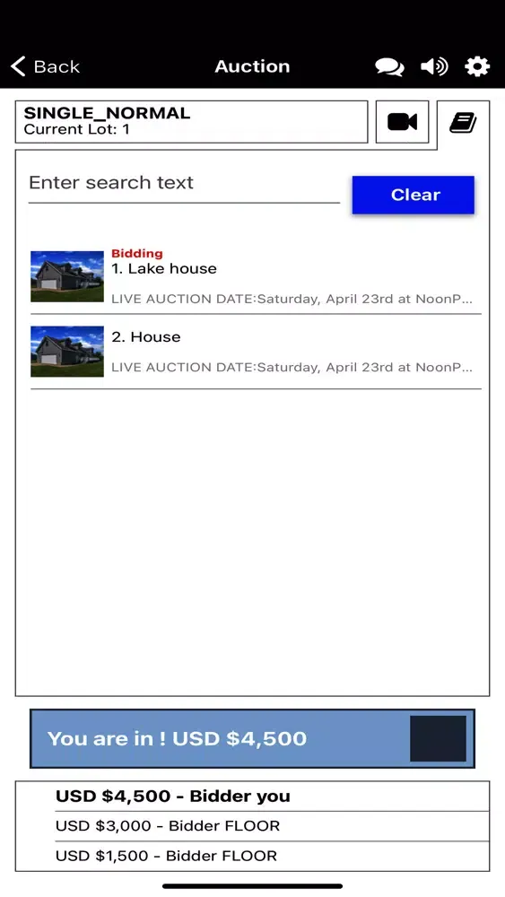 Capturas de pantalla de Karen Rose Auction