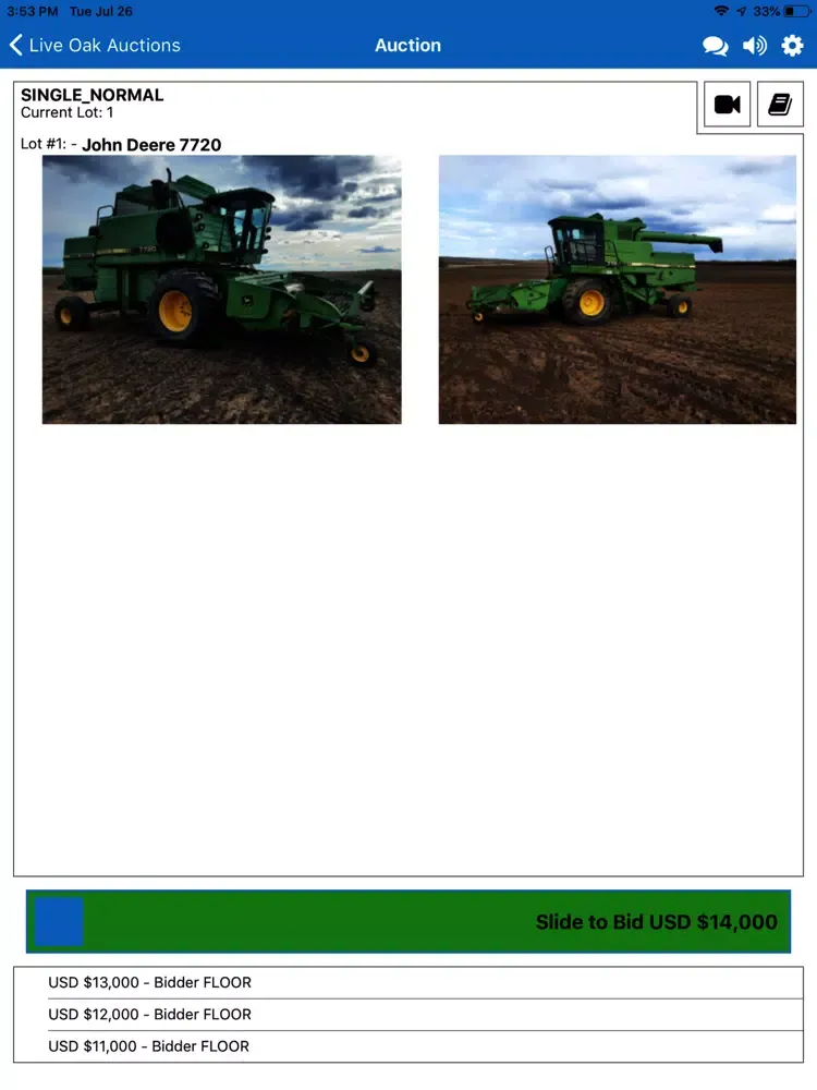 Live Oak Auctions iPad  سکرین شاٹس
