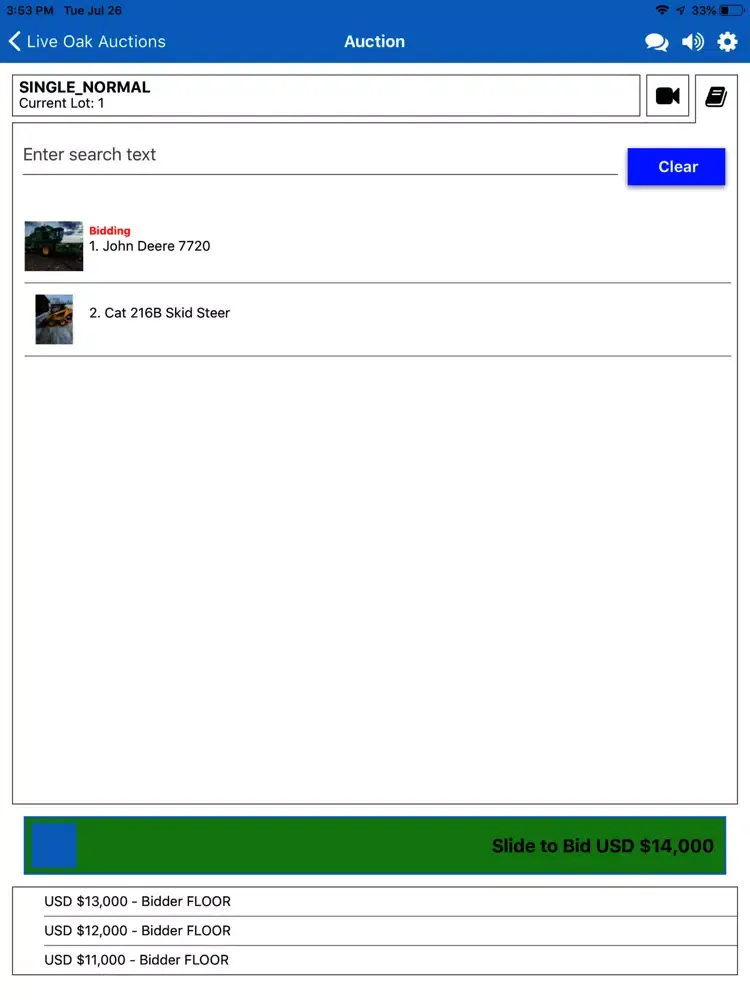 Live Oak Auctions iPad  سکرین شاٹس