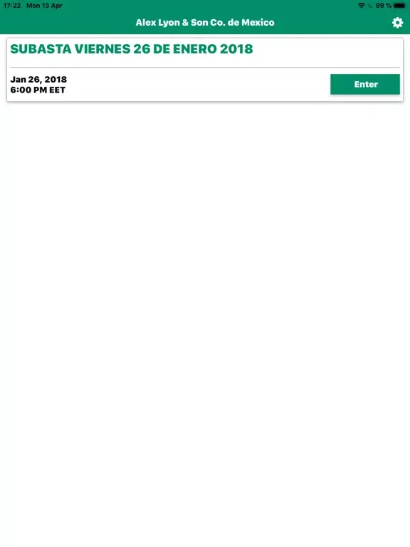 Lyon Mexico Bidding App iPad 应用截图