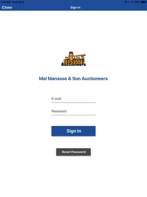 Manasse Auctioneers Live iPad  Screenshots