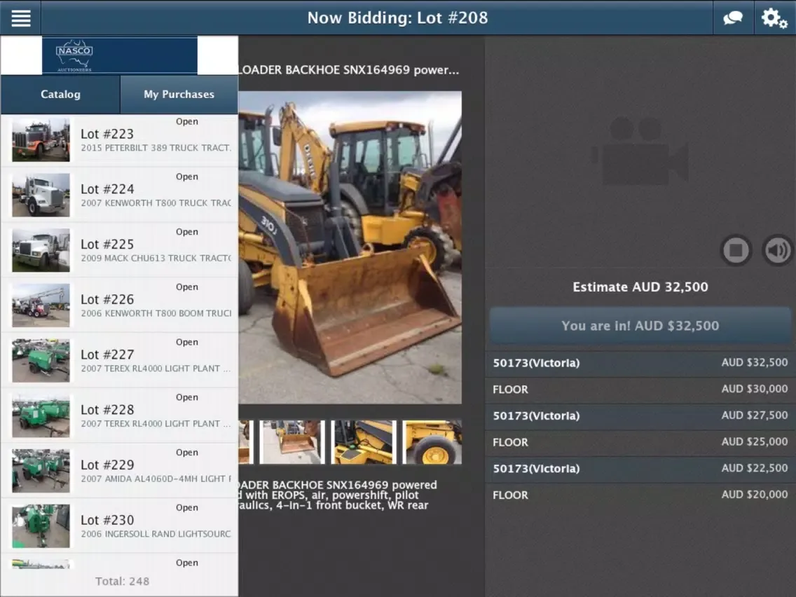Capturas de pantalla de Nasco Bidding App iPad 