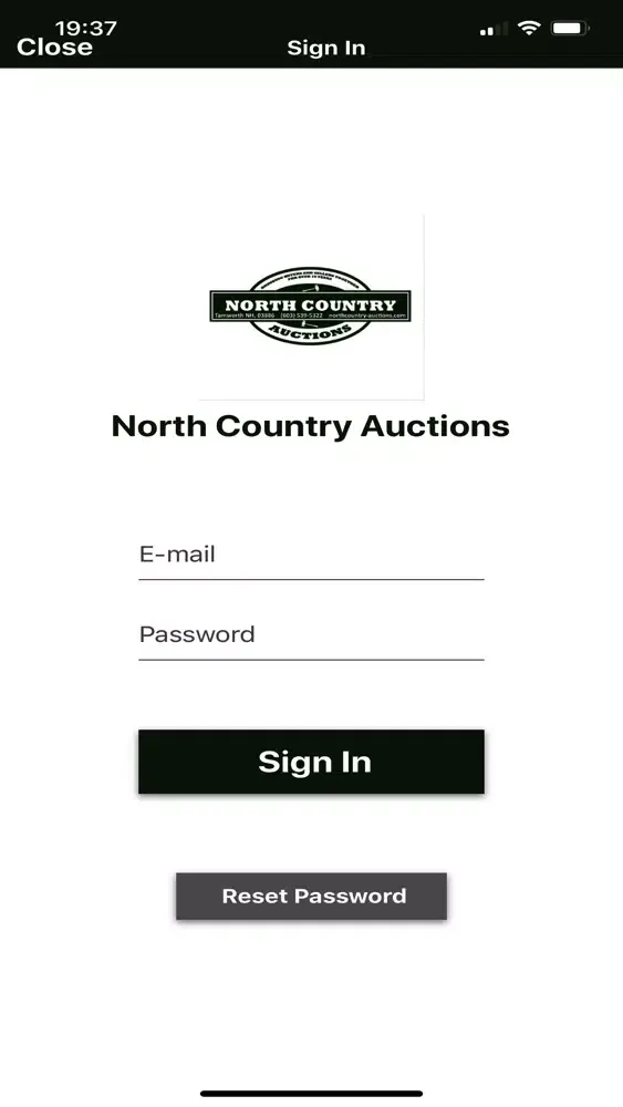 Tangkapan skrin North Country Auctions Live