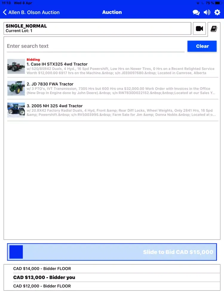 Allen Olson Live iPad  스크린샷