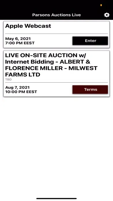 Parsons Auctions Live应用截图